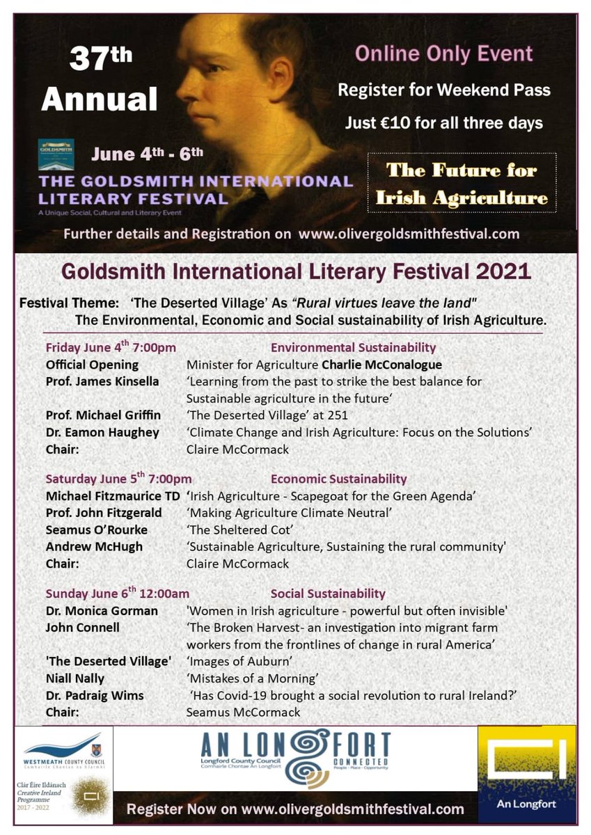 The Goldsmith Festival (@goldsmithfest) on Twitter photo And we’re off! This years online festival will be of huge interest to rural dwellers and farmers. Register early as places will be limited. <a href="/longfordcoco/">Longford County Council</a> @Longfordlibrary <a href="/whcclibrary/">Westmeath Libraries</a> @CreativeLongfd <a href="/CreativeArdagh/">Creative Ardagh</a> <a href="/LongfordWriters/">LongfordWritersGroup</a> And we’re off! This years online festival will be of huge interest to rural dwellers and farmers. Register early as places will be limited. <a href="/longfordcoco/">Longford County Council</a> @Longfordlibrary <a href="/whcclibrary/">Westmeath Libraries</a> @CreativeLongfd <a href="/CreativeArdagh/">Creative Ardagh</a> <a href="/LongfordWriters/">LongfordWritersGroup</a>
