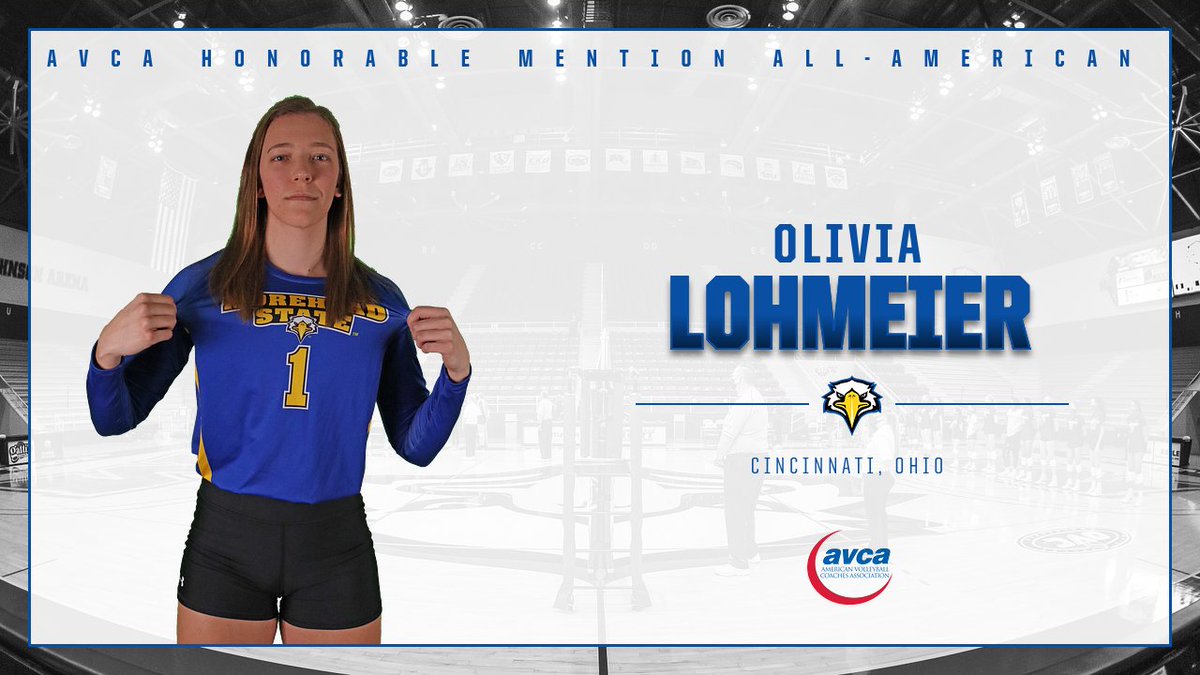 For the 4th time in program history, @MSUEaglesVB sports an @AVCAVolleyball All-American as Olivia Lohmeier (@olivia_lohmeier) was named an Honorable Mention All-American Tuesday! She's the 1st 2⃣x All-American in program history. 📰: bit.ly/3avRFPF #EaglesAlwaysSoar