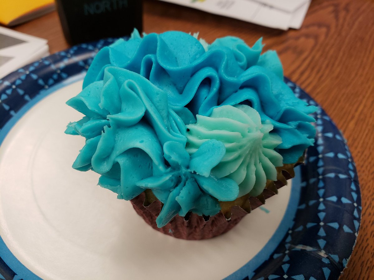 Well...now the pink PowderPuff team brought me this lovely cupcake with a ring on it! I'm almost certain it was designed to gain my support. Yummy treats are really influencing my support, in case any other teams are curious...
So...Let's go Pink! (Or Blue!)
#FZNPride