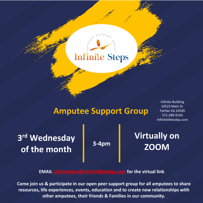 Infinite Technologies (@infinitetechop) on Twitter photo Reminder! We will be meeting TODAY at 3pm for the Amputee Support Group Zoom meeting. If you are interested in receiving the link for today's meeting, please email information@infinitelifetoday.com. We hope to see you there!
#amputee #prosthetics #InfiniteTech Reminder! We will be meeting TODAY at 3pm for the Amputee Support Group Zoom meeting. If you are interested in receiving the link for today's meeting, please email information@infinitelifetoday.com. We hope to see you there!
#amputee #prosthetics #InfiniteTech