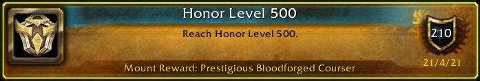 DiablousEu's tweet photo. I just earned the [Honor Level 500] Achievement! #Warcraft https://t.co/PrT8S94Mao