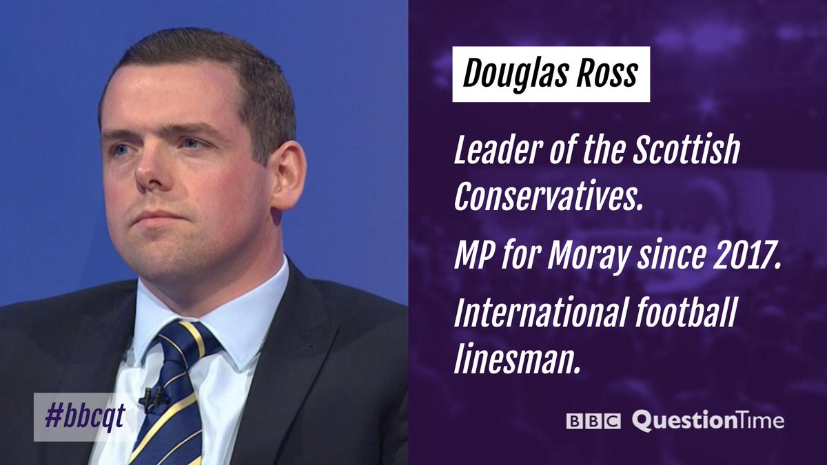 Scottish Conservative leader  @Douglas4Moray joins us.  #bbcqt