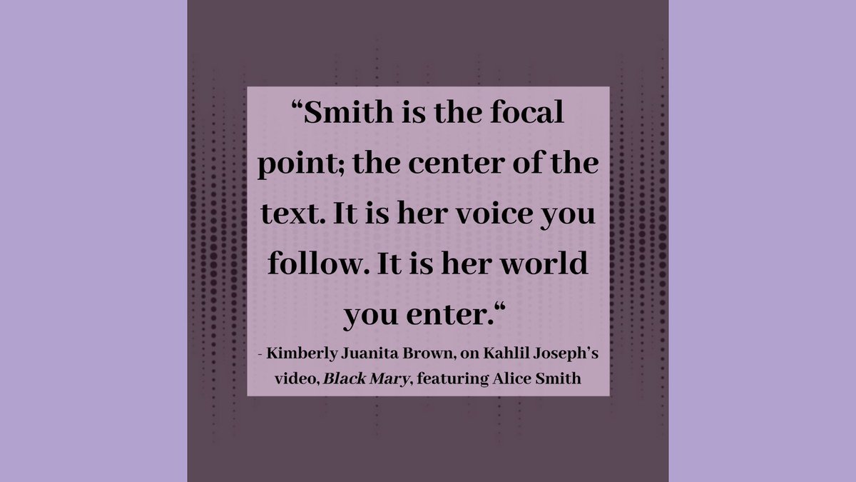 CareSyllabus's tweet photo. Kahlil Joseph’s video, “Black Mary,” is a meditation on the photographic work of Roy De Carava, featuring the singer Alice Smith.
Joseph’s video, Black Mary, is included in the CARE SYLLABUS module, “Black Elegies in Sight &amp; Sound.” https://t.co/uwREg5iwwu https://t.co/RIlD4fpZX5