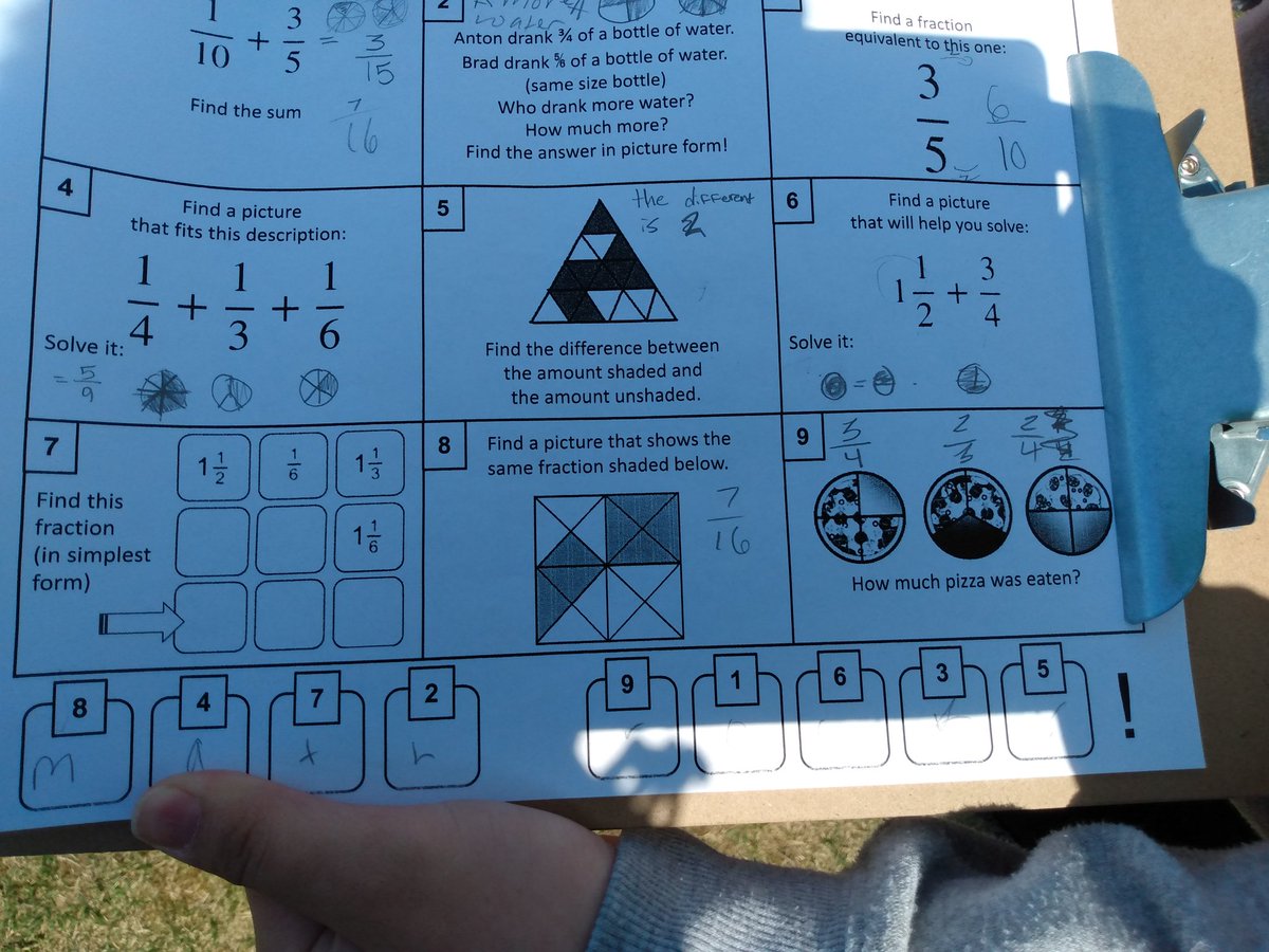 teachpeaceNS's tweet image. Awesome day outside to do a little math scavenger hunt prepared by @joann_sandford . Weather cooperated and the students loved it. #HRCELearningOutdoors @TheErickLee @M_Veinotte