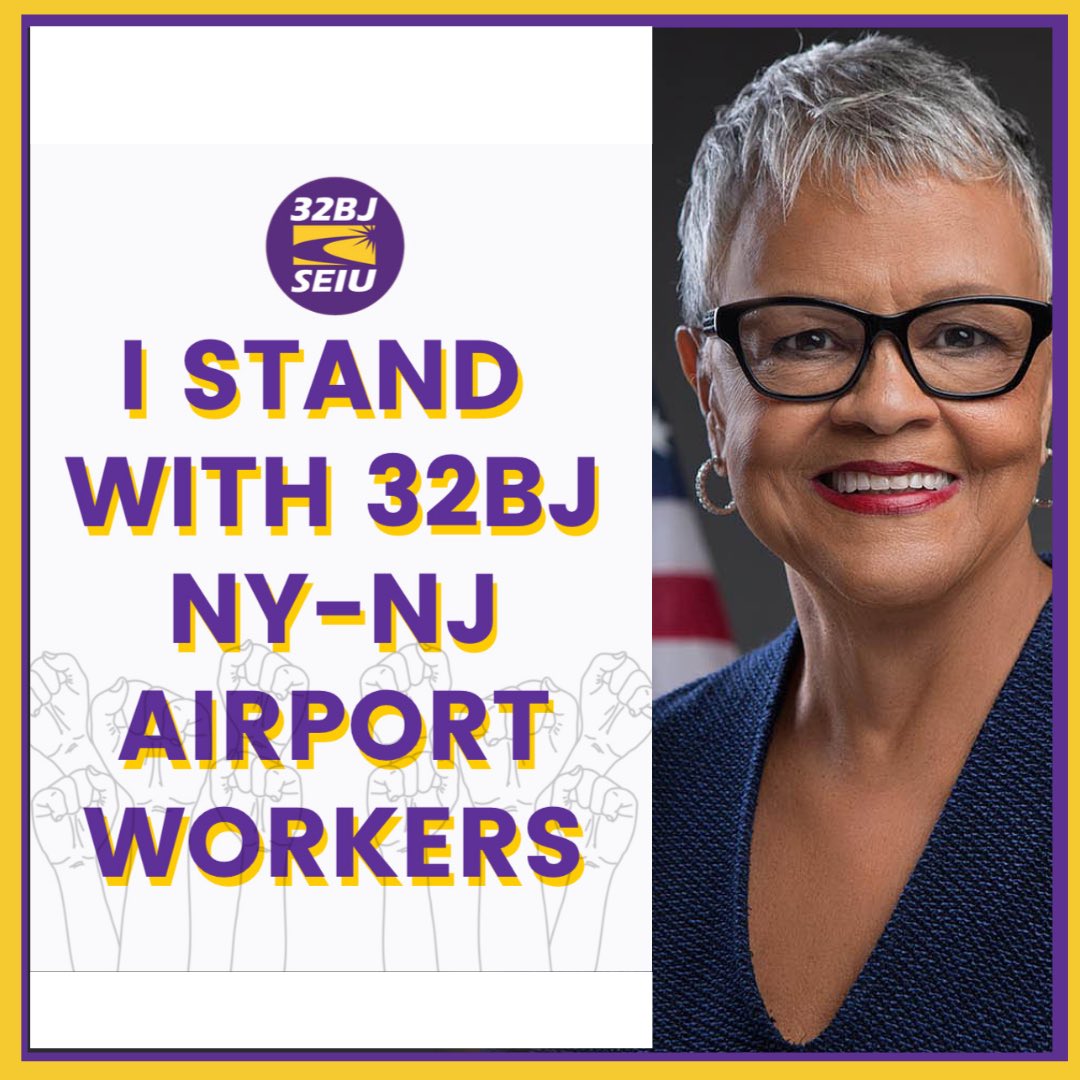 Over 10,000 @32BJSEIU airport workers in NY and NJ who risk their lives every day are bargaining for a new contract right now. We must protect them. I stand with these workers as they bargain for a strong and fair contract!