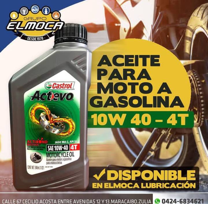 Aceite SAE 10W-40 4T Castrol para Motocicleta – Grupo Famaco