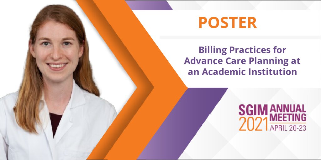 #SGIM21 Poster presented by <a href="/IMResidencyDuke/">Duke IM Residency</a> <a href="/BerkowitzCallie/">Callie Berkowitz</a> today at 3:30 PM (EST) "Billing Practices for Advance Care Planning at an Academic Institution"