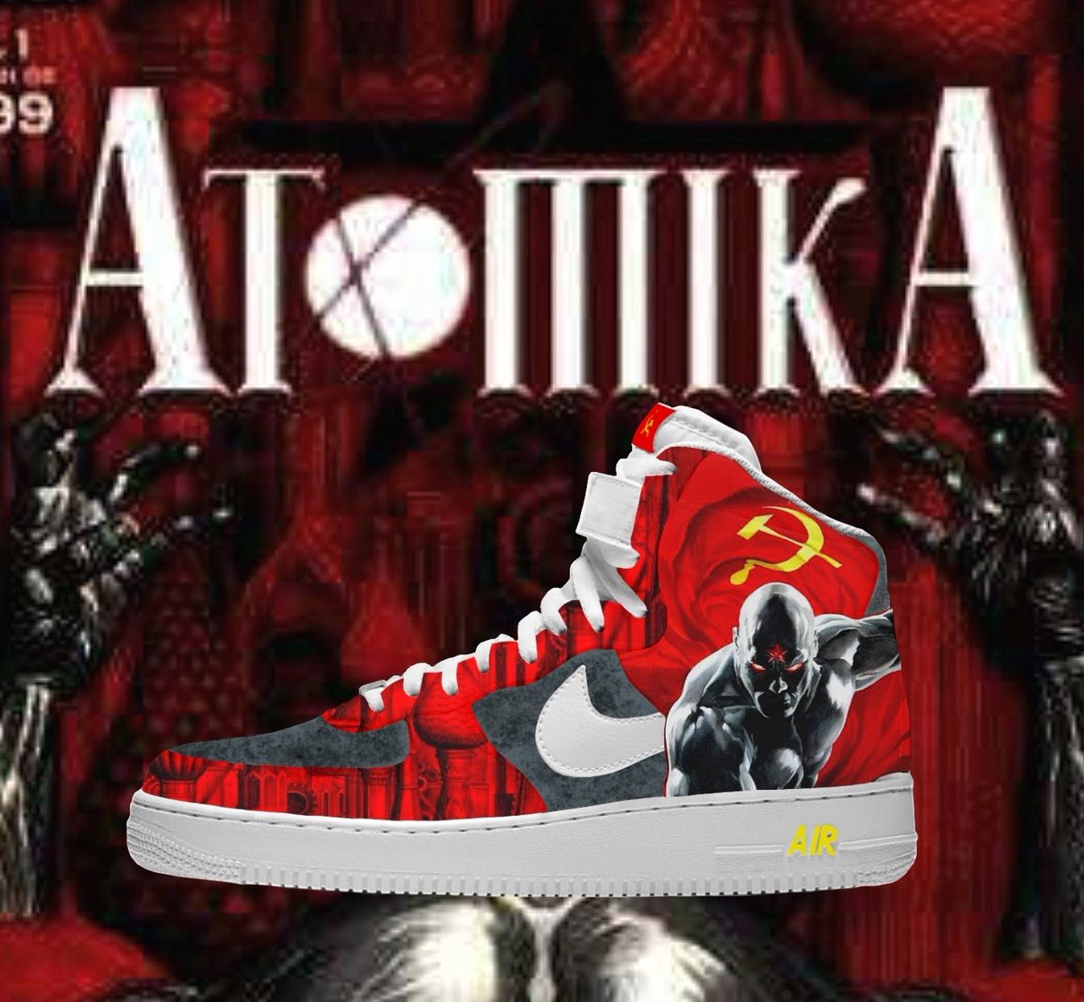 jbkustomkickz's tweet photo. Starting these this coming weekend... looking forward! #Atomika coming in the summer of 2021🔥🔥🔥
@thealexrossart @SalAbbinanti 
#jbkustomkickz #customshoes #customkicks #customsneakers #Atomika #mercurycomics #ComicArt #comics #comicbooks #sneakerhead #sneakers #sneakeraddict https://t.co/Pdvy2QpHbW