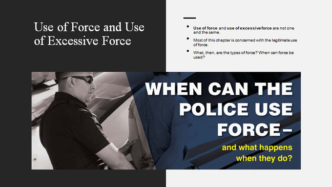 Thank you for the  @PoliceFound for an excellent Use of Force Infographic that we will be referring to extensively through the duration of this discussion #CRJ201  #MoraineValley  #CRJ201UoF  #PoliceFoundation