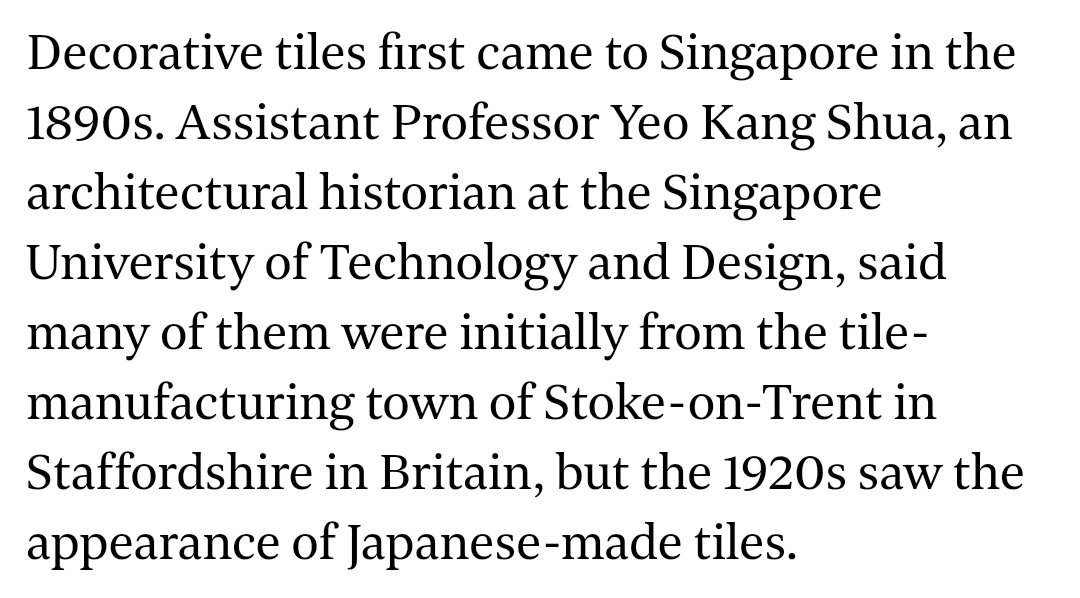 But this still leads us to wonder HOW and WHY my tiles ended up in Singapore. Thanks to interviews with Victor Lim, we have the answer...