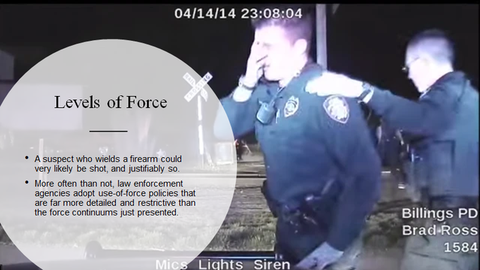 In a study reported in 2001, Alpert & Dunham found that the force factor, the level of force used by the police relative to the suspect’s level of resistance. is a key element to consider in attempting to reduce injuries  #CRJ201  #MoraineValley  #CRJ201UoF