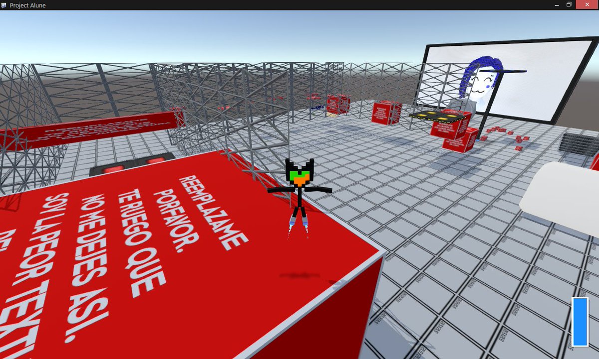 MeDogeOneUp's tweet photo. Es raro pensar que el juego esta a 4 o 5 efectos de sonido de estar terminado, esta es una screenshot que saqué hoy del cuarto de pruebas (por el que llevo dando vueltas como 2 años XDD) Estoy feliz :'D.
 #ProjectAlune #ClockgearDesign #Gamedev #Indiedev https://t.co/le9rz5taNm