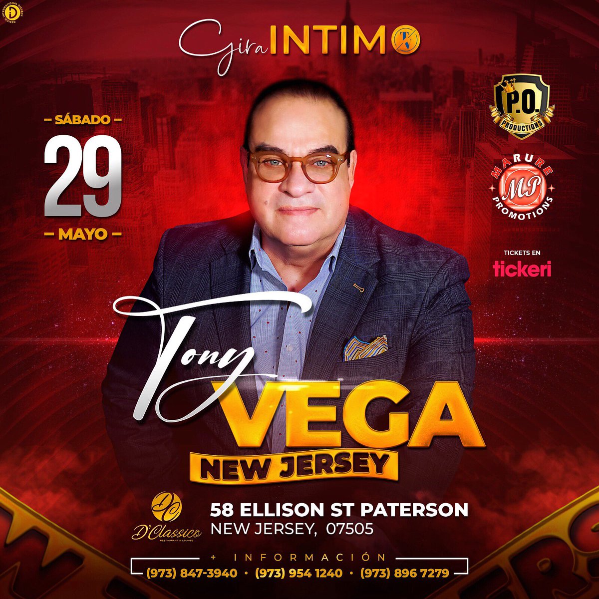 ¿#NewJersey están listos?
Nos vemos este 29 de #mayo para cantar 🎤 junto a todos ustedes la mejor #salsaromantica en @dclassicooficial aforo limitado.