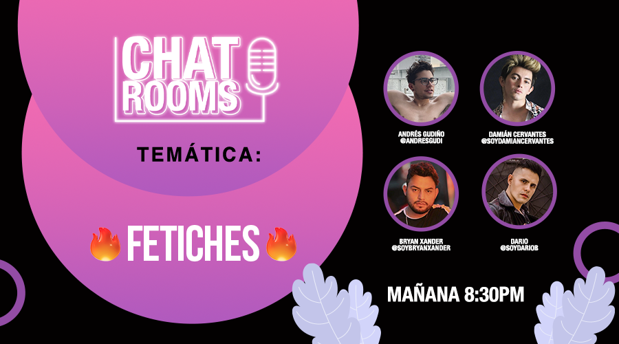 blued_espanol's tweet photo. Se les antoja hablar de... ¿fetiches?😏🔥
⚡Bueno, prepárense porque mañana a las 8:30 pm estaremos en #ChatRooms, la nueva función de #BluedApp, platicando con @AndresGudi, @SOYDARIOSB, @soybryanxander y Damián Cervantes.
¡Ahí nos vemos o mejor dicho, nos escuchamos!🎙️🌈 https://t.co/cHHnKfXhxq