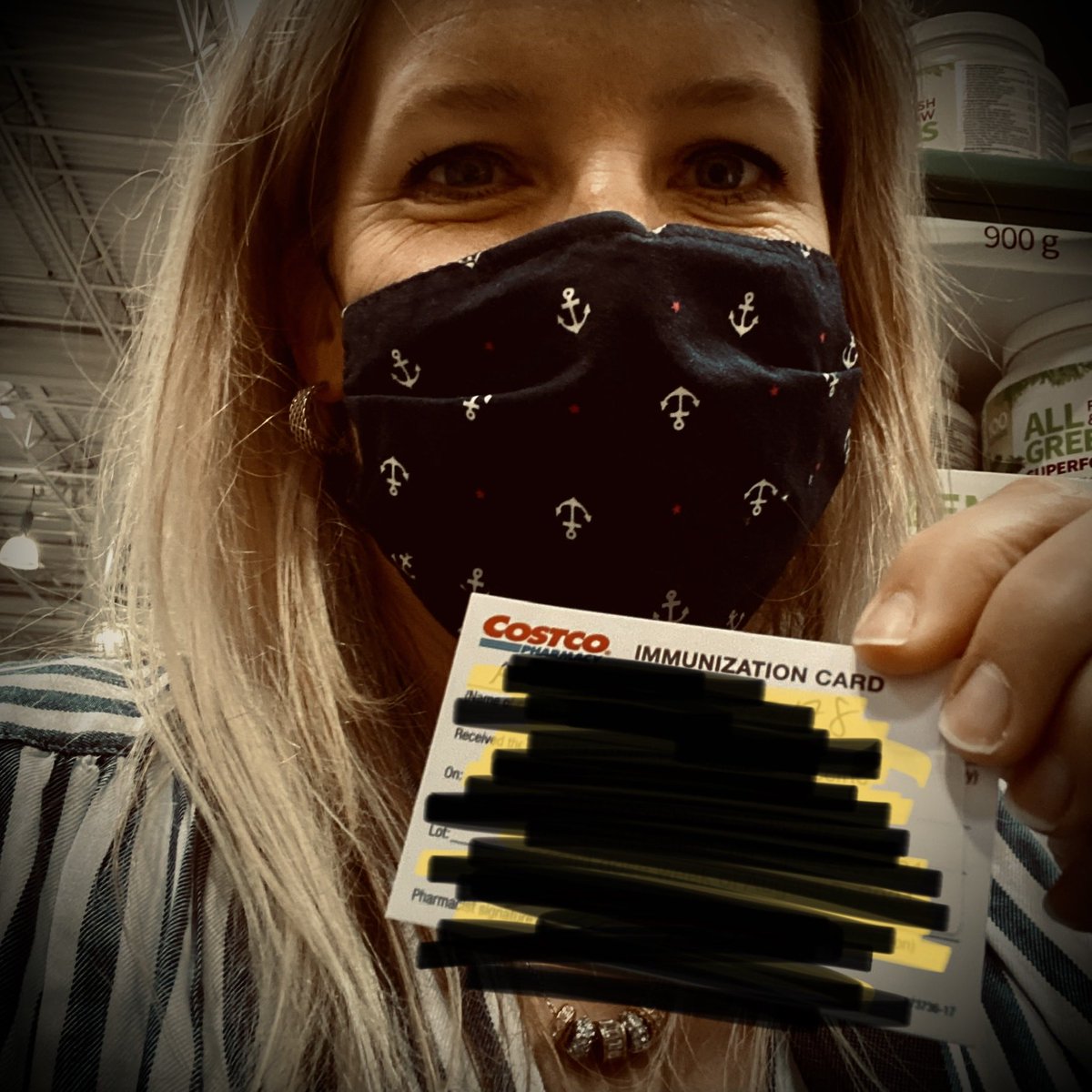 AmyAl's tweet image. Vaccinated! 💉 Thank you ⁦@costcocanada⁩ ⁦@AstraZeneca⁩