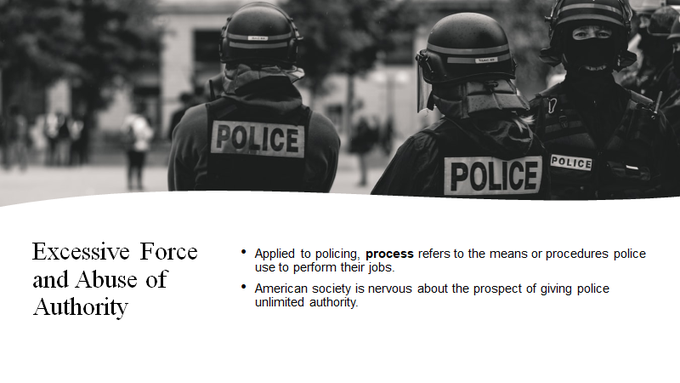 We want police to control crime and preserve our liberty. But when the ends become more of a concern than the means, inappropriate or excessive force is a likely result. #CRJ201  #MoraineValley  #CRJ201UoF