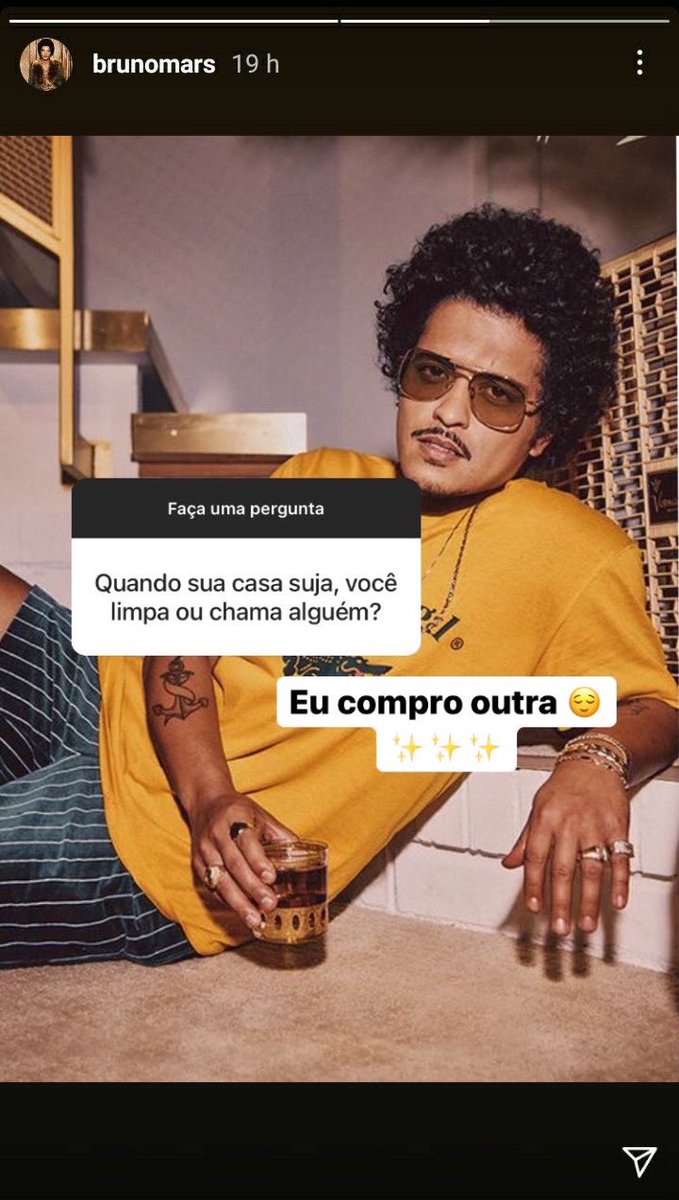 brunobrmars's tweet photo. Bruno Mars respondendo caixinha de perguntas do Instagram- a thread https://t.co/spzrpGTObc