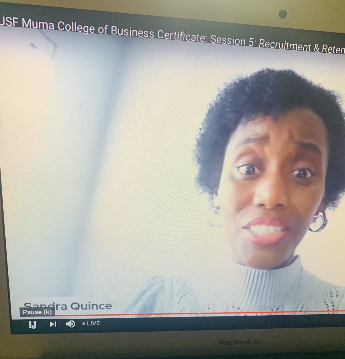 shannonrohrer5's tweet photo. As a leader create a culture of courageous conversations! Love this @USFMuma #usfdeicert SandraQuince segment on recruiting & retaining diverse talent #leadership #Talent #Recruit #sponsor #talent #Dei #ERG #Measure #Data #Leadwithdata #Leadershipprograms #Alltalentthrives https://t.co/KQDZk4gaxK
