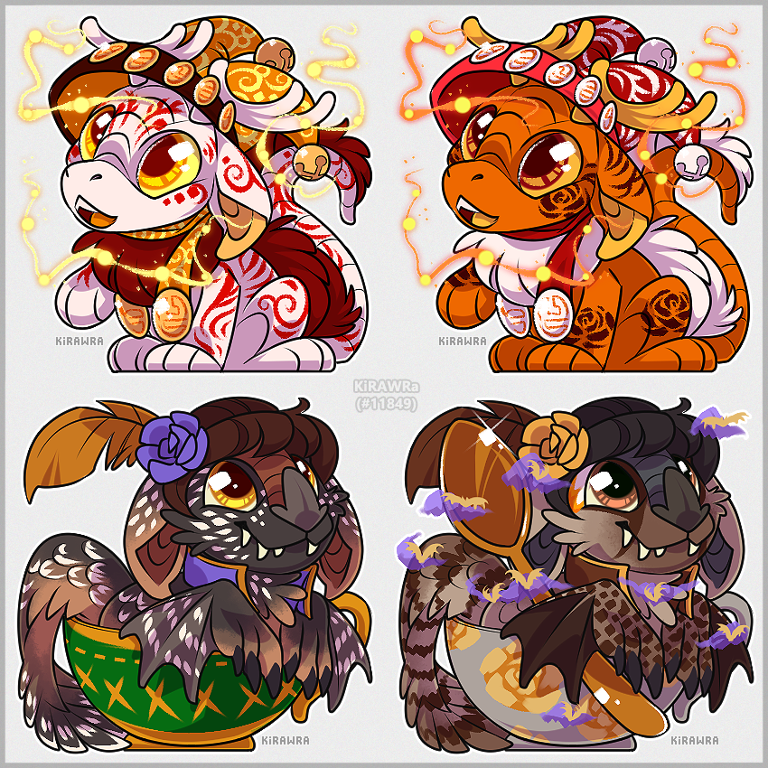 KiRAWRart's tweet photo. Some magic-dabbling dragons and a bat brew! Platinum offspring drawn for Aywas.
๐ฆ
#art #artwork #drawing #digitalart #artist #kirawra #aywas #dragons #virtualpets #animalart #fantasyart #chibiart #cute #magic #bats https://t.co/ZRTM8LWLUl