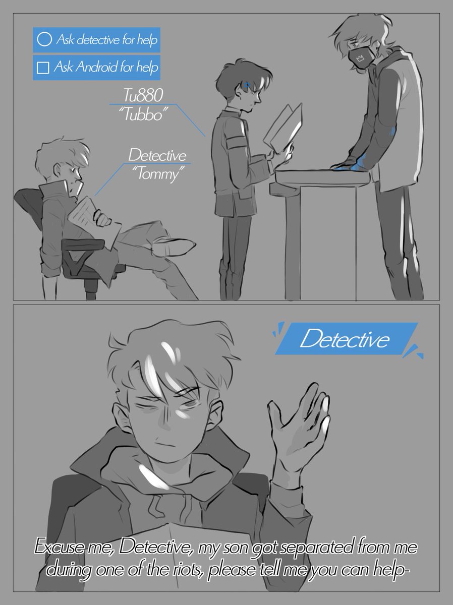 Detroit Become Human AU (Episode 1 part 1.1) #tubbofanart #ranboofanart #tommyinnitfanart #dreamsmpfanart 