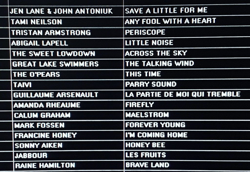 erinradio917FM's tweet photo. CdnRts 4/21 10pmE. Wlcm @tArmstrongMusic #FrancineHoney @rainehamilton_  @jenlane &amp; @johnantoniuk 🥳 @TheJUNOAwards nom @tamineilson + @AbigailLapell @TweetLowdown @GreatLakeSwi @jabbourmusic @GuillaumeArs #calumgraham @amandarheaume @TheOPears #Taivi https://t.co/BIC7UGmMiG