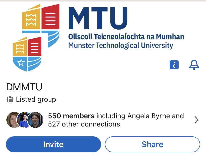 StephenRyanCork's tweet photo. So after 6 1/2 years I just changed the name on the LinkedIn group page for current and past digital marketing students @MTU_Cork So it’s time to say goodbye to #DMCIT and hello to #DMMTU https://t.co/rqLMyRJxIP