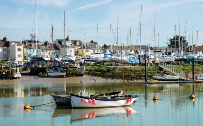 Shoreham-by-Sea, West SussexAverage house price: £349,330Shoreham-by-Sea is known for its modern beach villas.The centre of Shoreham is an ancient fishing village of narrow streets flanked with flint-clad cottages. A fleet of vibrant houseboats line the River Adur