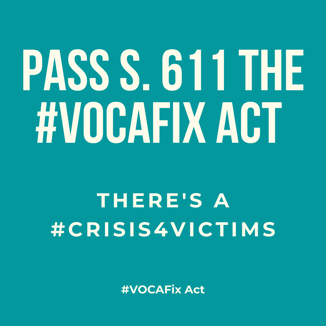 Senators, lifesaving services for victims are on the line. There is a #Crisis4Victims. Honor Crime Victims' Rights Week by sponsoring S.611, the #VOCAFix Act ASAP! The House passed their bill - it’s your turn! tinyurl.com/23drue5v