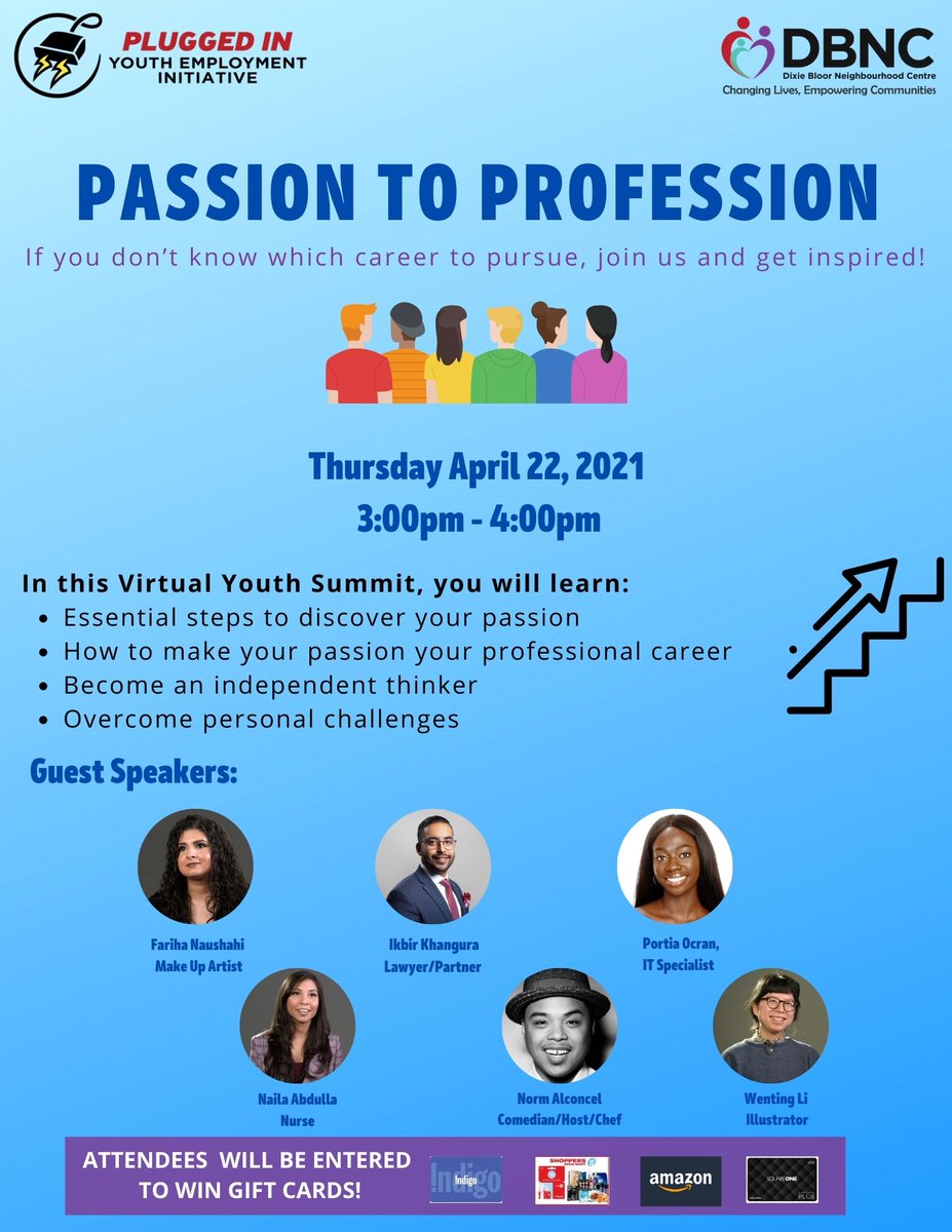 pluggedindbnc's tweet photo. Join us for our #VirtualYouthSummit on Thursday, April 22 from 3 to 4pm! If you don't know which career to pursue, join us and get inspired! We will be joined by various guest speakers and talking about some key topics! Register now - https://t.co/0Hf09Xzj1z #PluggedIn #DBNC https://t.co/Ov9J1U9fux