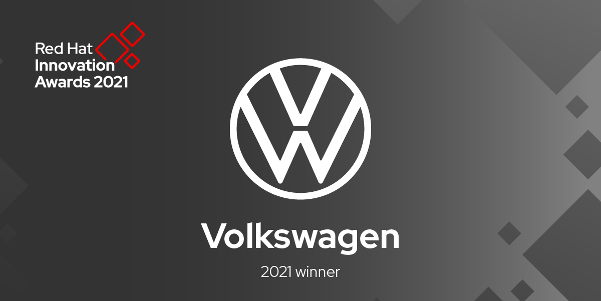 openshift's tweet photo. With a platform built on with #RedHat technologies, #RHInnovationAwards winner @VWGroup created a better and safer experience for drivers. See how: https://t.co/8UGKOf5b1v  #RHSummit https://t.co/b5TJI6ZHxY