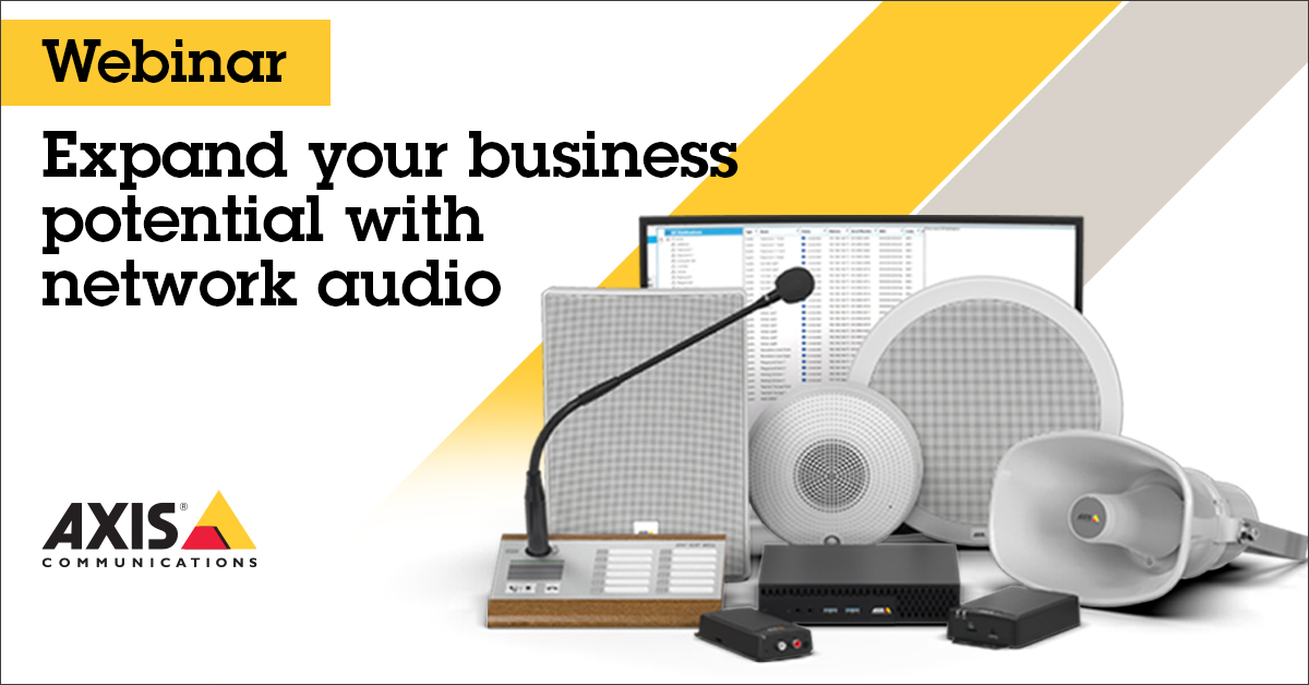 Axis_NA's tweet photo. Do you want to deliver more value to your customers? Register for our on-demand webinar to learn how to expand your business potential with network audio solutions. https://t.co/OgXcAQo4KD https://t.co/OhfBMbH2x6