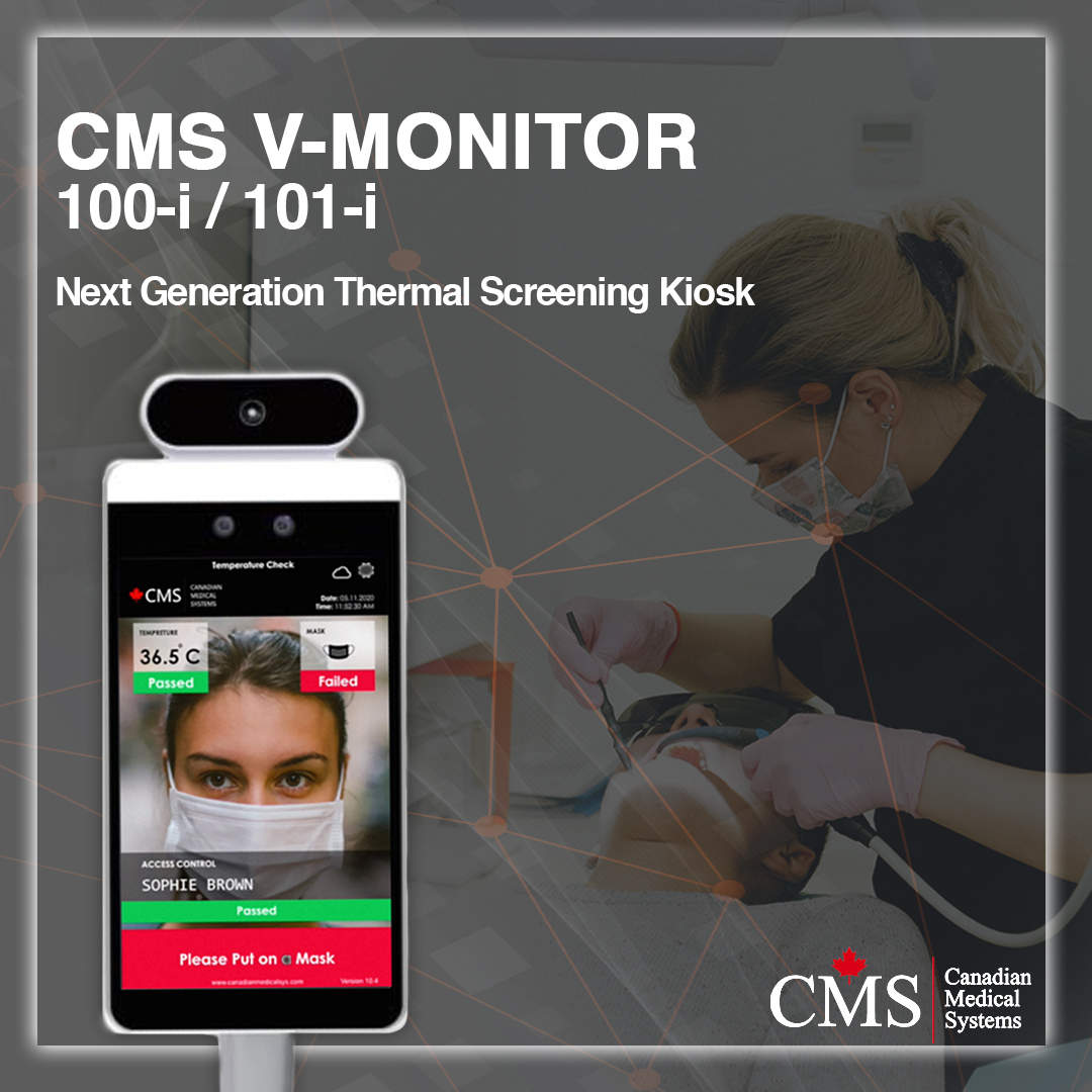 CanadianMedSys's tweet image. Our CMS V-Monitor 100-i/101-i meets PPE Compliance &amp;amp; is trusted by health &amp;amp; wellness clinics across North America for its ability to screen temperatures up to 1.5 metres away.

Leading-edge technology to keep your clients safe at all times.
For more ⬇️
canadianmedicalsys.com