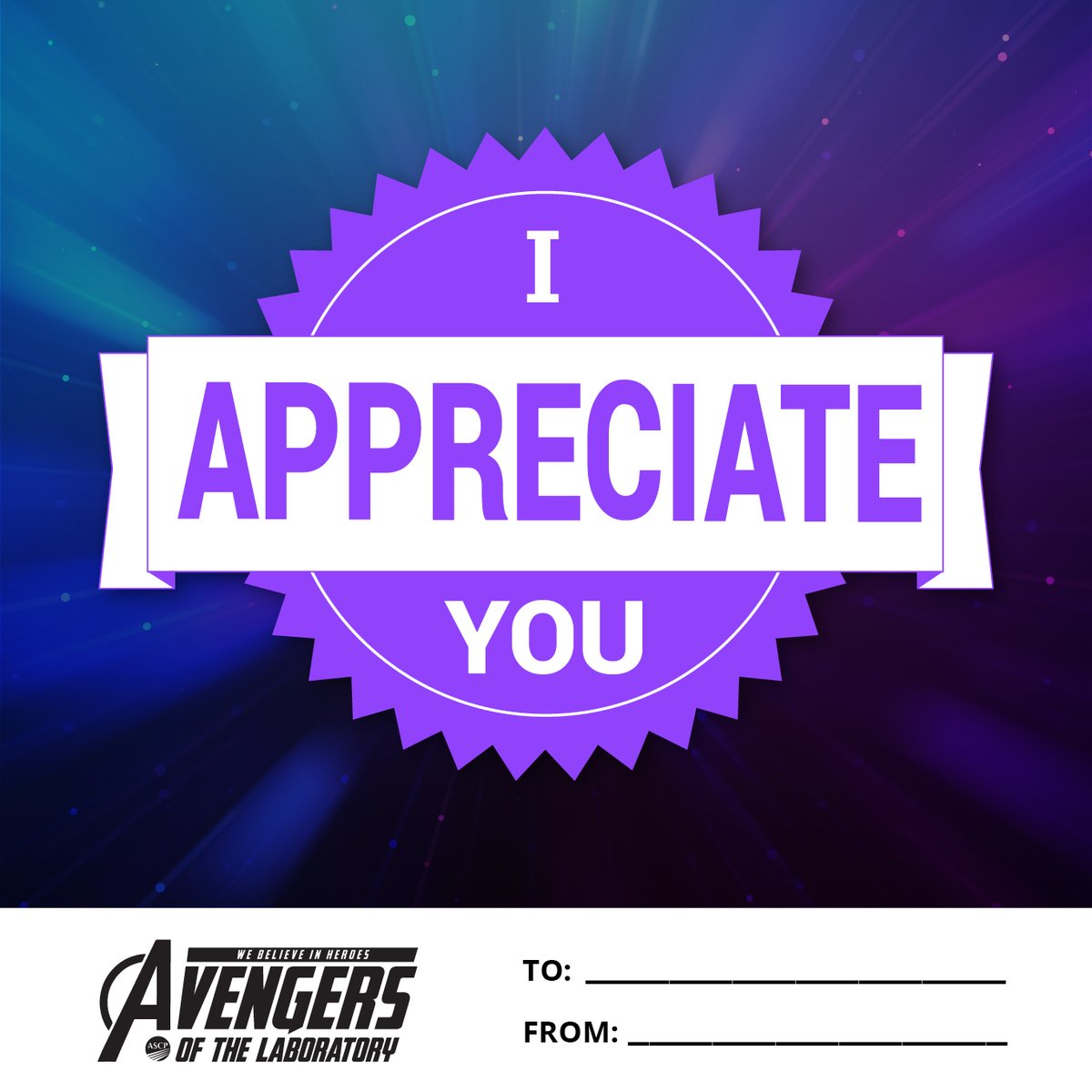 ASCP_Chicago's tweet image. In honor of #LabWeek recognize your colleagues by “sending” them an e-card! Show your colleagues your appreciation by tagging them in this post. #ASCPLabWeek21