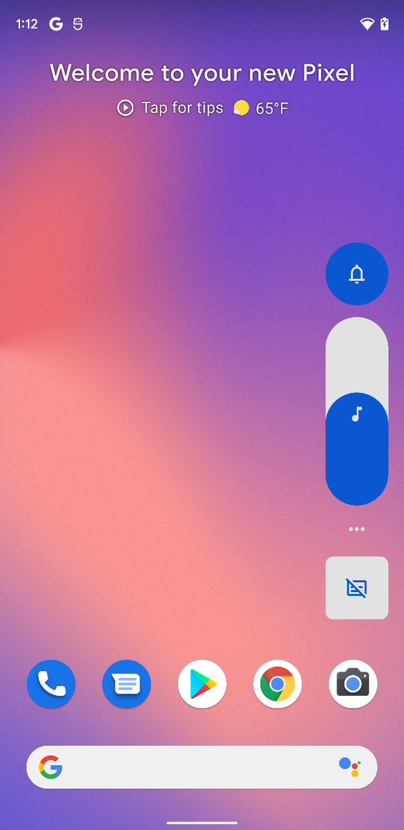 There's a new volume panel UI. It's a lot bigger and more rounded. It should respond to theme changes like in the leaked build:  https://www.xda-developers.com/android-12-beta-features-leak/#android12leaknewvolumeui