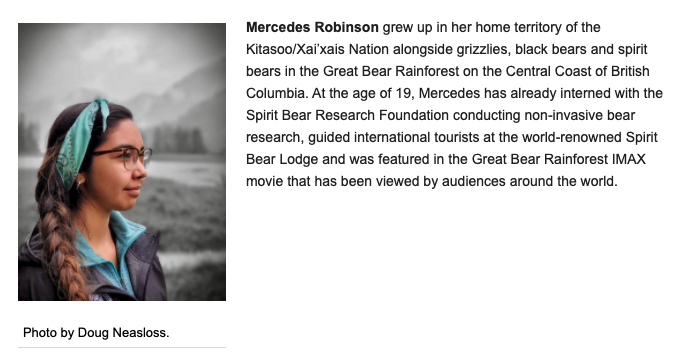 wolfnbearhugger's tweet image. 1/2 I'm looking forward to the last @Raincoast Coastal Insights session today with two inspiring Indigenous leaders - Mercedes Robinson and @robindicamina. There is usually more I can learn from youth than vice versa.
1 pm today
#Indigenous #Conservation 
raincoast.org/coastal-insigh…