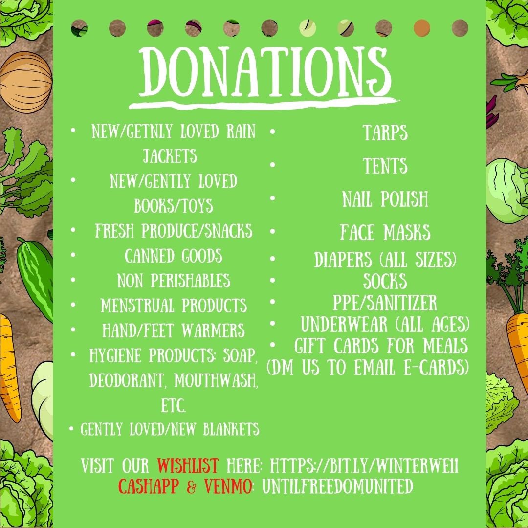These flyers list what’s needed and where you can drop off/order from. Monetary donations also help🥗💚