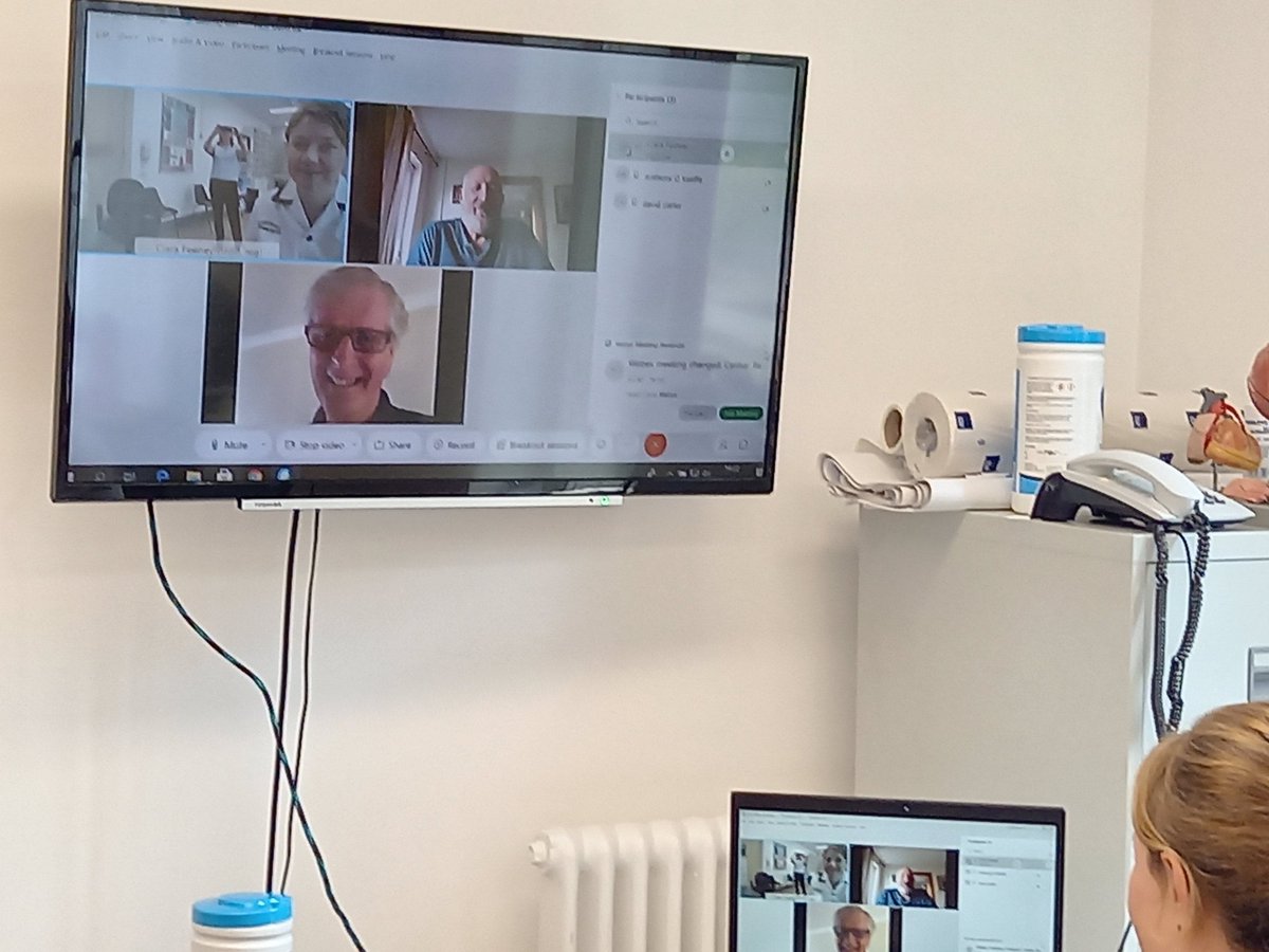 Final week of Cardiac Rehabs first virtual programme <a href="/chb/">chb</a>. Thanks to Helen, Deirdre (pul rehab) and Ciarán for their help and all the other AHP who engaged with us with such enthusiasm. Last but by no means least our fantastic participants (pic with perm)