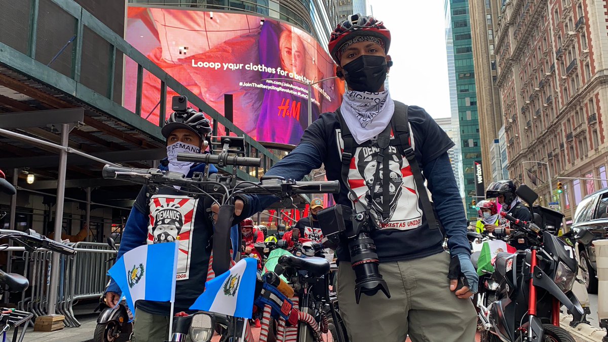 Lots of signs honoring Francisco Villalva Vitinio, the Harlem delivery worker who was shot to death on the job earlier this month by someone who allegedly was trying to steal his e-bike.