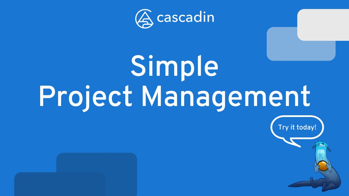 CascadinSaaS's tweet image. Simple Project Management. Try it today! cascadin.com/free-trial/?ut…

#SimpleProjectManagement #ProjectManagement #Track #Document #Organize #Simply #ToDos #SmallBusiness #Nonprofit #SmallTeam #GetOrganized #FreeTrial #SimpleSoftware