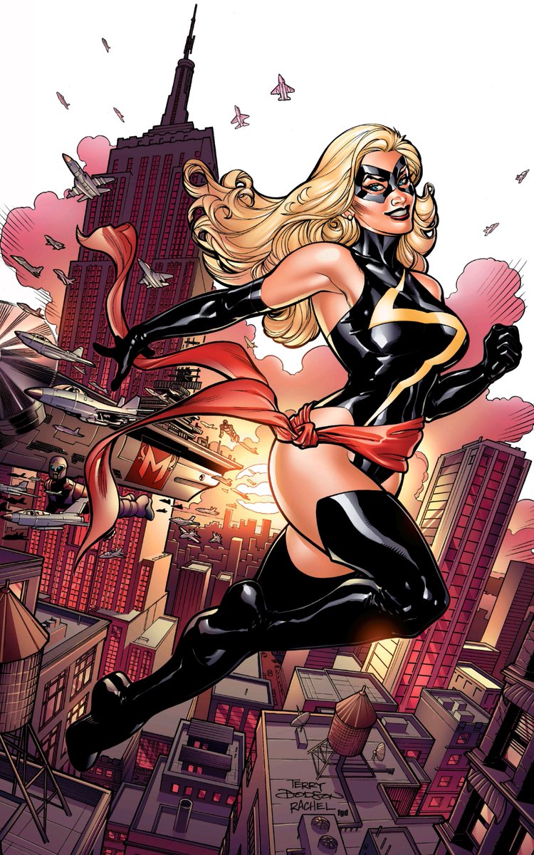 3. In Ms. Marvel #20, Carol debuts what'd become her defining look (despite several changes in the middle) until 2012, when she became Captain Marvel. She wore this from 1978 to 1980, then again (but as Warbird) from 1998 to 2003, and THEN back as Ms. Marvel from 2005 to 2012.