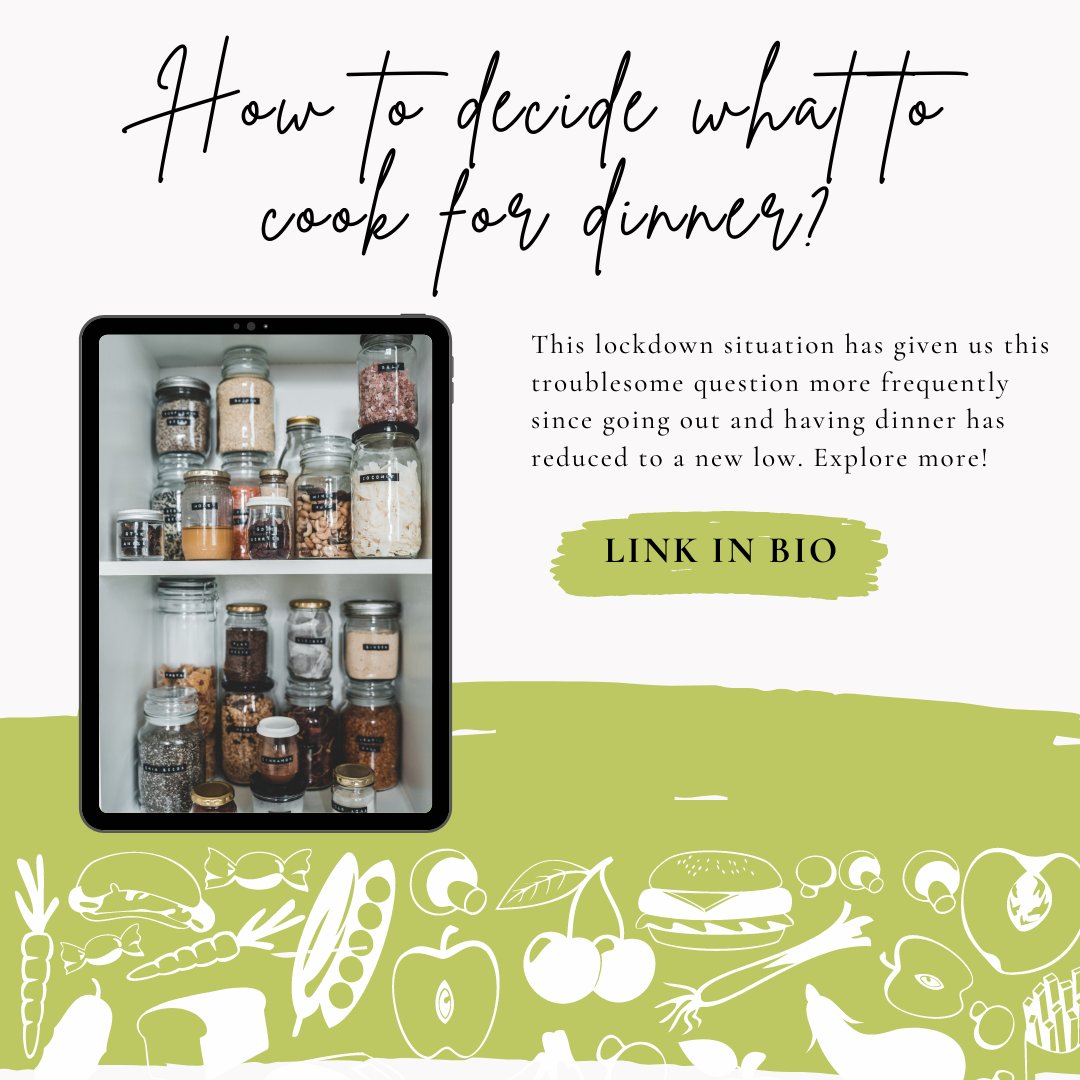 We usually spend much more time deciding what we should cook for dinner than the actual time taken to cook dinner.
 
To help you out with this challenging task, we came up with some ideas which can ease this process for you. LINK IN BIO