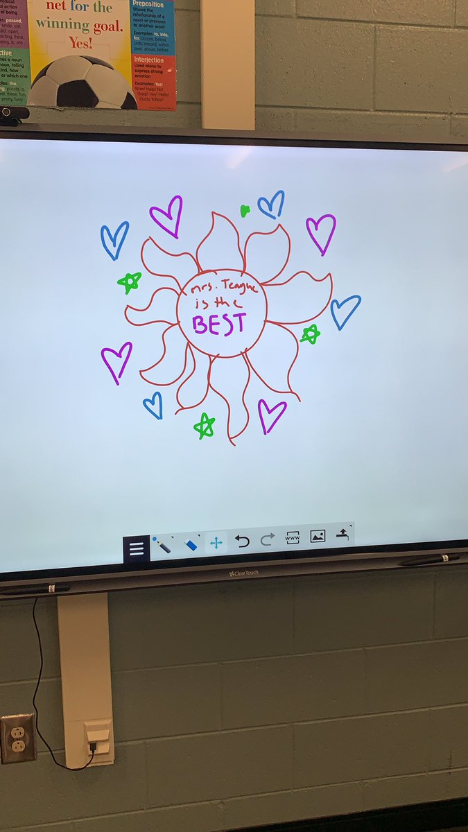 MrsAmyTeague's tweet photo. Some students made my day by drawing this in my board! It’s been a rough year, but at least I’ve still managed to form positive relationships! https://t.co/UQ7PGq9txL