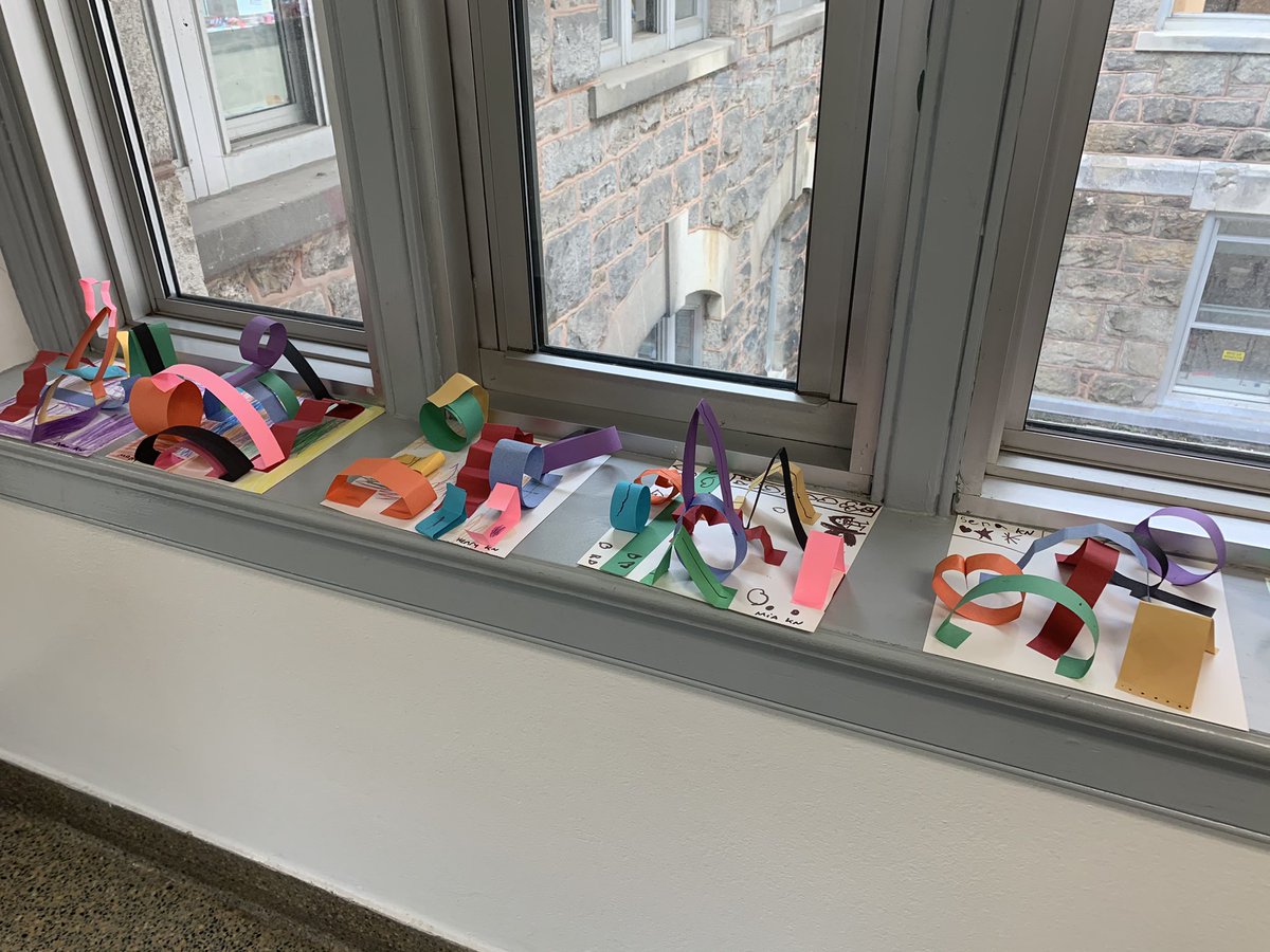 #parsonshcsd student paper sculptures brighten up any day of the week!