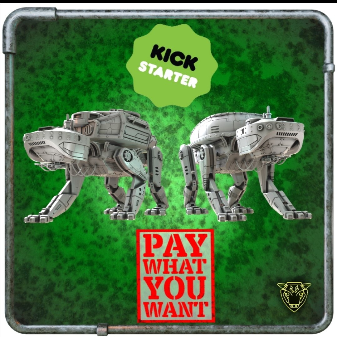 Holy walking robots! Here we go again! To celebrate our 1st birthday we have released a new #Kickstarter Pay what you want you crazy animals!
#3dprinting #tabletopgames #miniatures #warhammer40k #necromunda #robots