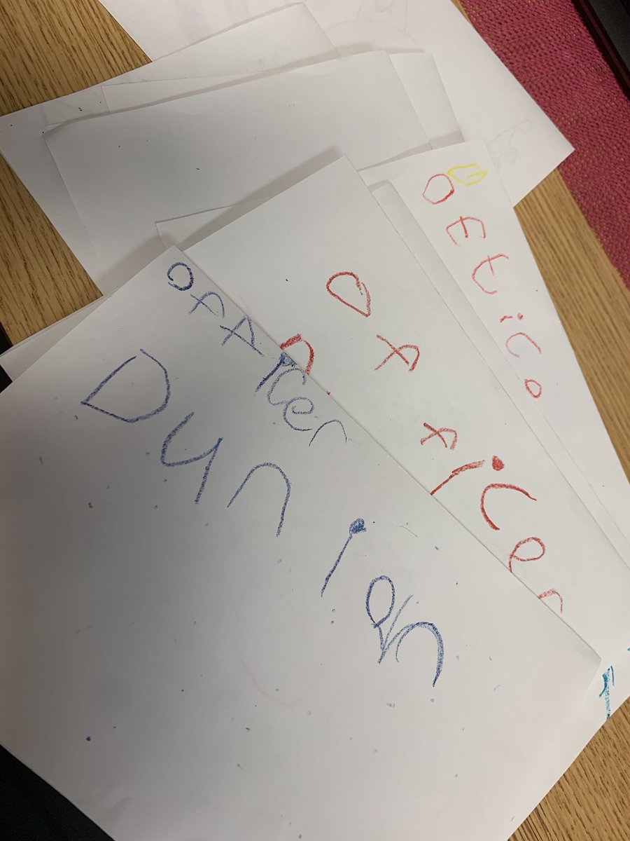 The sweetest little pre-k mailman at AEN stopped by today to drop off a bunch of letters to me.