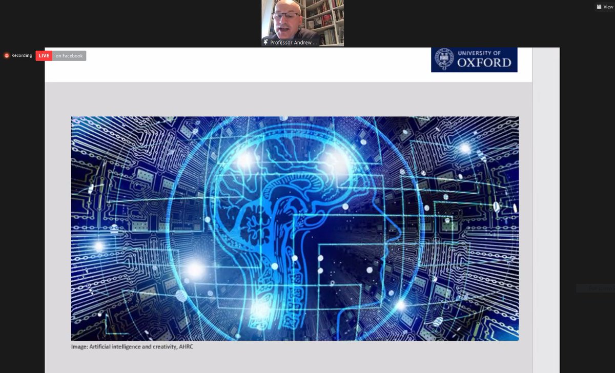 "As we watch, we're being watched" AI blurring the boundary between physical and virtual world. Are we ready? Professor Andrew Thompson #humanitieshorizons21 #hubmatters