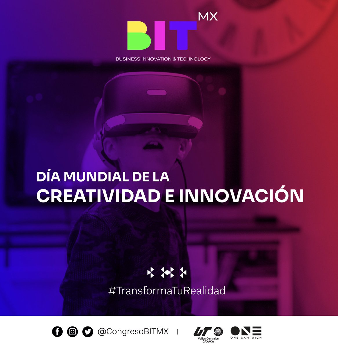 CongresoBITMX's tweet photo. Hoy 📆 21 de abril, celebramos el #DiaMundialDeLaCreatividadYLaInnovacion 👏🏆⁣
⁣
Desde el Congreso BIT MX buscamos transformar nuestra realidad positivamente con ideas creativas e innovadoras. ⁣
⁣
El mundo es mejor con talento creativo e innovador.🌎⁣

#TransformaTuRealidad https://t.co/FXRBglBYQE