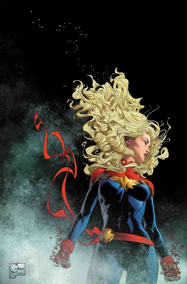 7. The Captain Marvel costume was slightly altered by  @kristaferanka for her post-Secret Wars 2016 series, and that's the main look she's sported ever since, except she's got long hair again now.