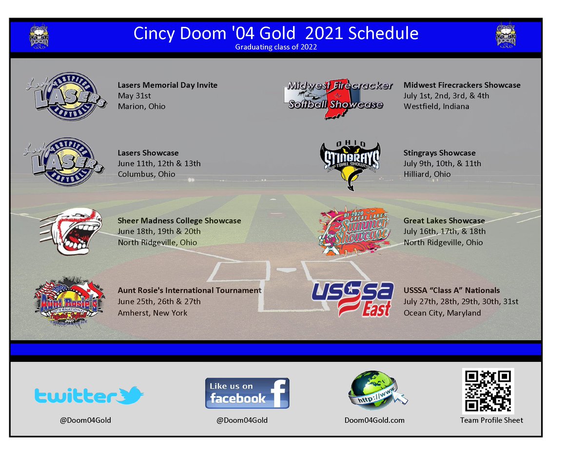 CincyDoom04Gold's tweet photo. Ohio currently has 2" of snow on the ground but we are excited to be planning for our summer tournaments!     #doom04gold #doomstrong @CoachJeffHill @ImpactRetweets @Thecore04 @GSPORTSREPORT @UncommittedUsa @BBOS_Nation @SoftballConnect @FastpitchSoul https://t.co/Chq636vlJ2