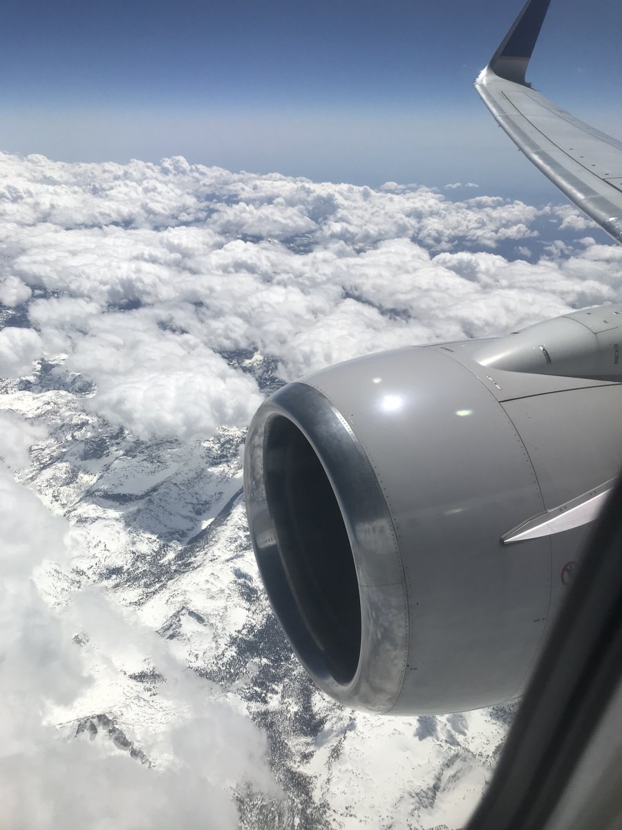 Loving my Snow covered mountain view flying back from SFO!